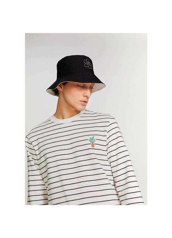 Hering - Chapéu Bucket Hat Unissex Dupla Face Preto