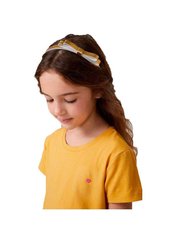 Hering - Tiara Infantil Menina de Plástico com Laço Amarelo
