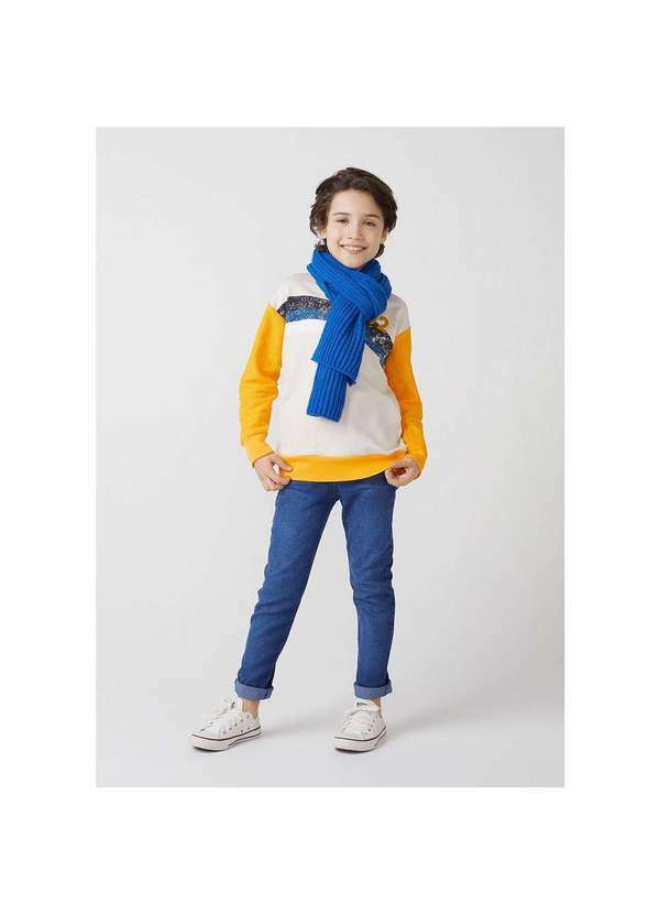 Hering - Cachecol Infantil Unissex em Tricô Azul