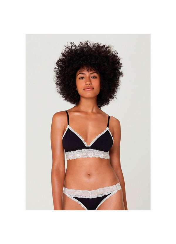 Hering - Sutiã Feminino com Renda Preto