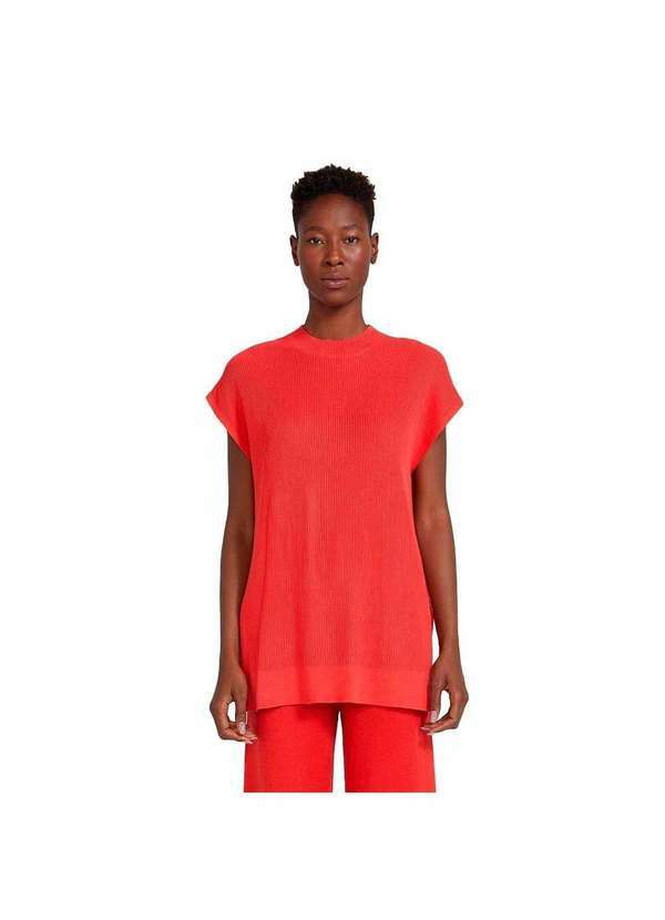 Hering - Blusa Feminina Muscle Tee em Tricô Vermelho-Médio