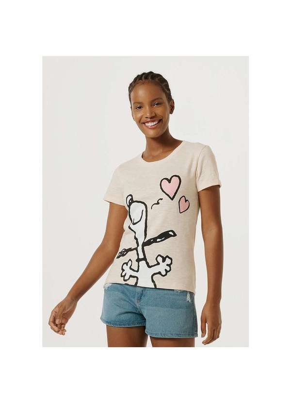Hering - Blusa Feminina Snoopy Tal Mãe Tal Filha Amarelo