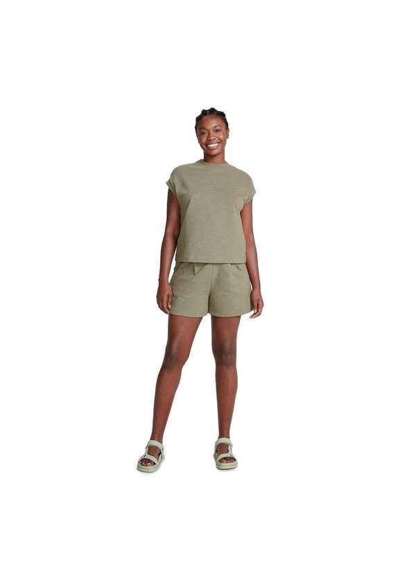 Hering - Blusa Manga Curta Feminina Box Básicos do Brasil Verde-Militar