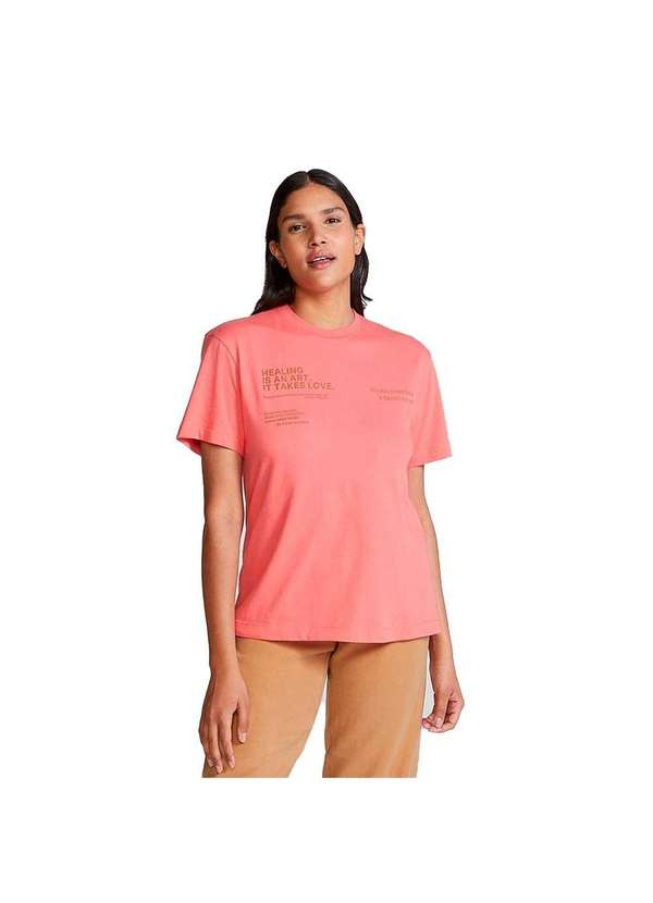 Hering Camiseta Feminina Regular Estampada Coral