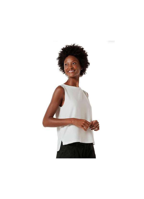Hering - Regata Feminina Alças Largas em Tecido Off-White