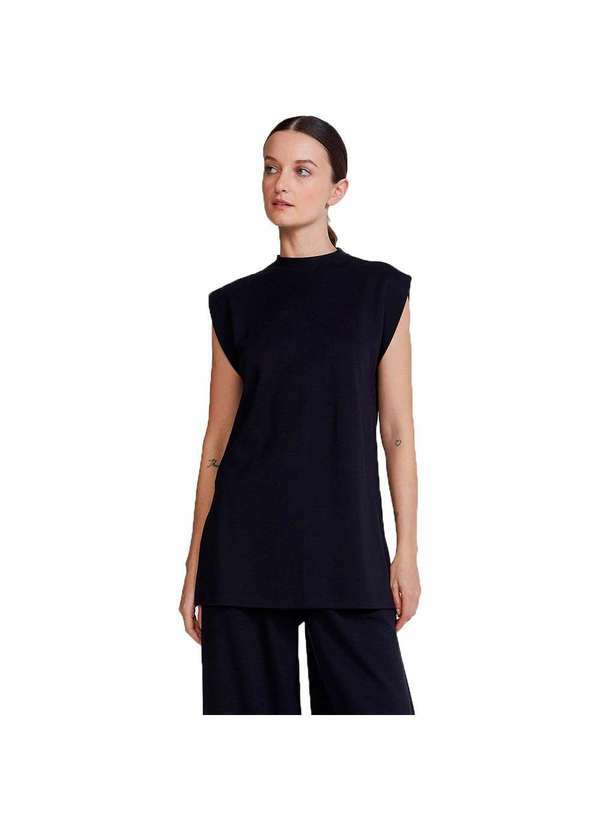 Hering - Regata Muscle Tee Feminina Básica Preto