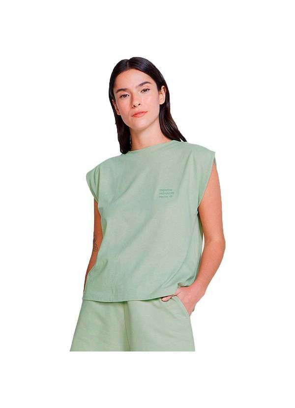 Hering - Regata Muscle Tee Feminina Básica Reuse Verde
