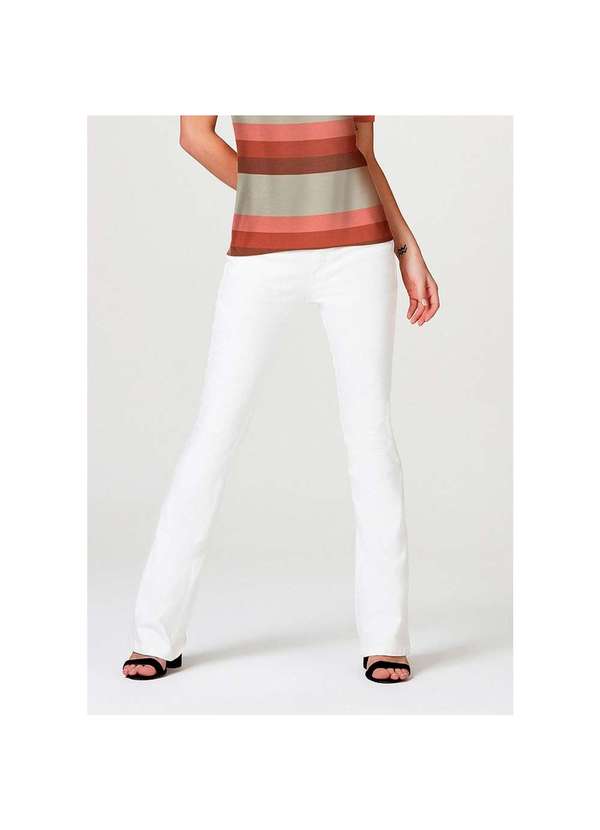 Hering - Calça Básica Feminina Chino com Elastano Branco