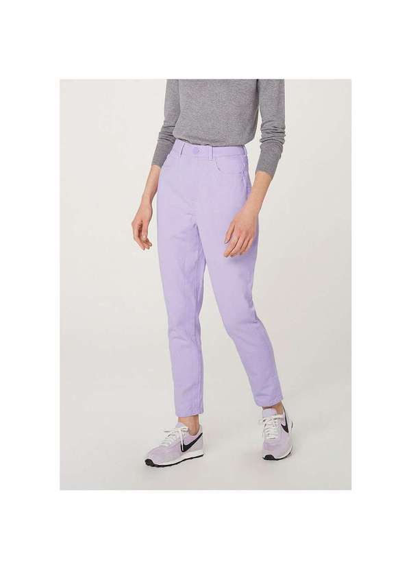 Hering - Calça Básica Feminina em Sarja Roxo