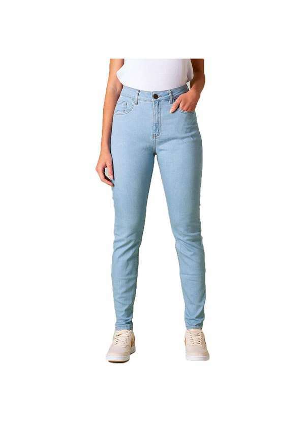 Hering - Calça Jeans Feminina Skinny Cintura Alta Azul-Claro