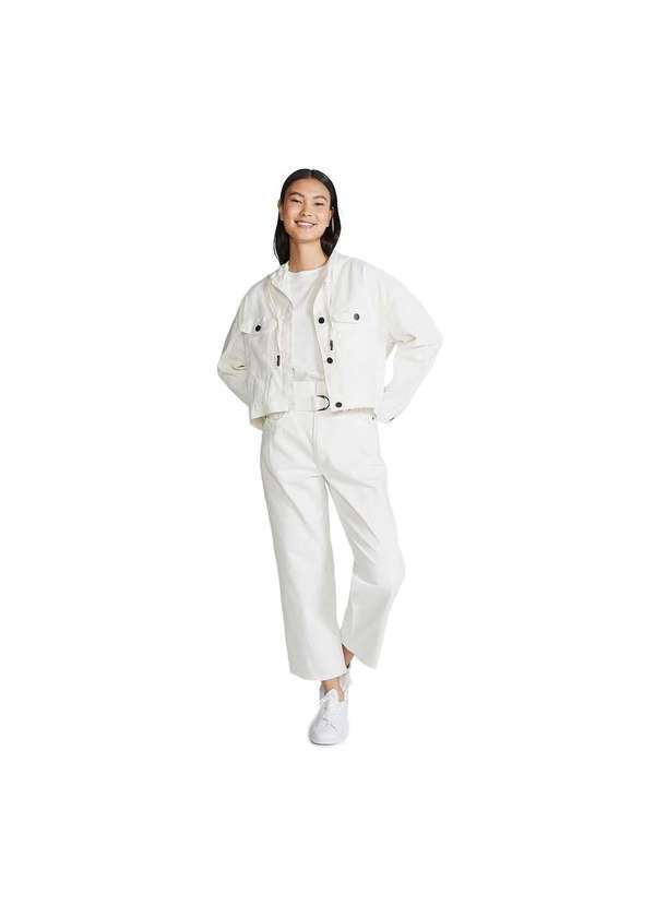 Hering - Jaqueta Feminina de Sarja Off-White