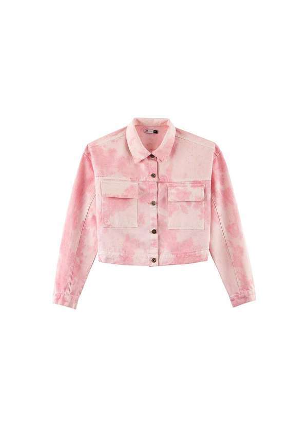 Hering - Jaqueta Feminina em Sarja Tie Dye Rosa