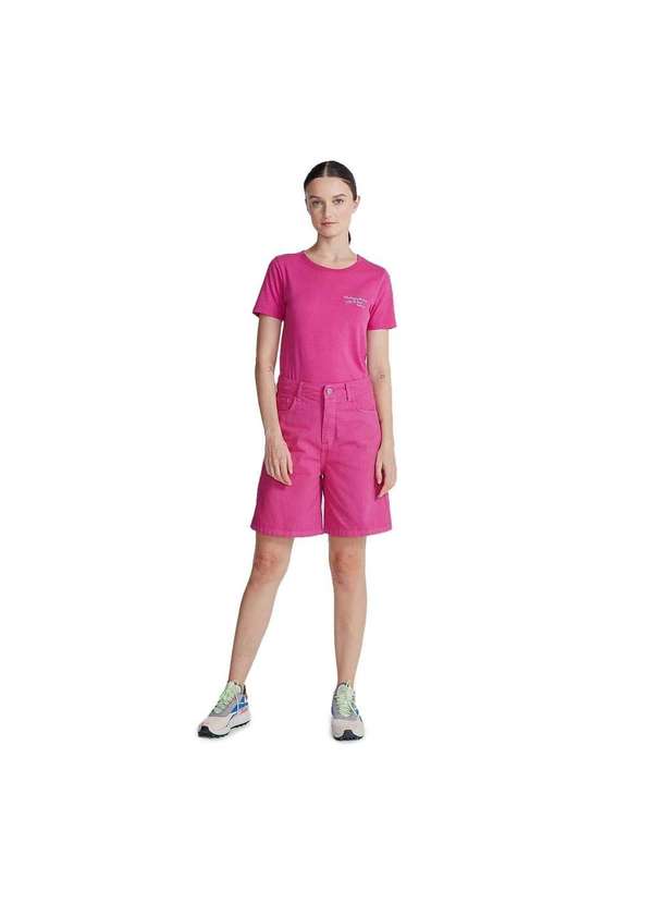 Hering - Bermuda Sarja Feminina Evasê Rosa 1