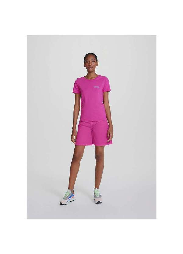 Hering - Bermuda Sarja Feminina Evasê Rosa 4