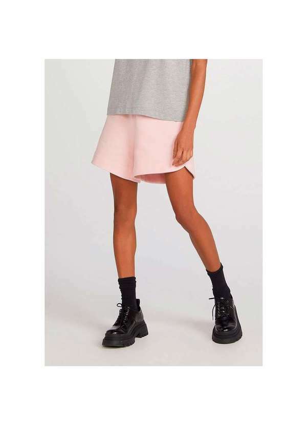 Hering - Shorts Moletom Feminino Looney Tunes Rosa