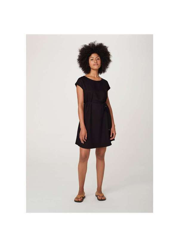Hering - Vestido Curto Básico com Cordão Removível Preto