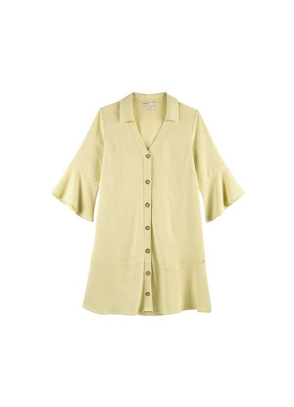 Hering - Vestido Evasê com Babados em Godê Verde 1