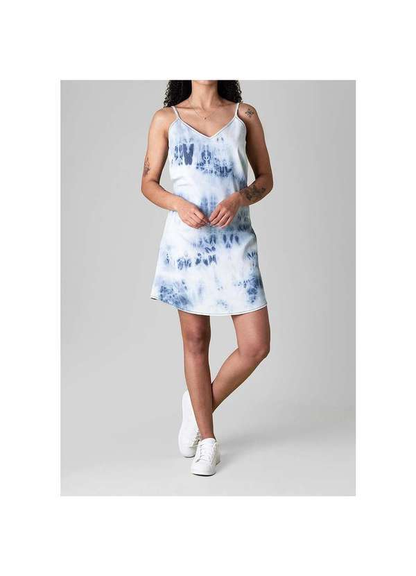 Hering - Vestido Jeans Feminino Curto Azul-Médio