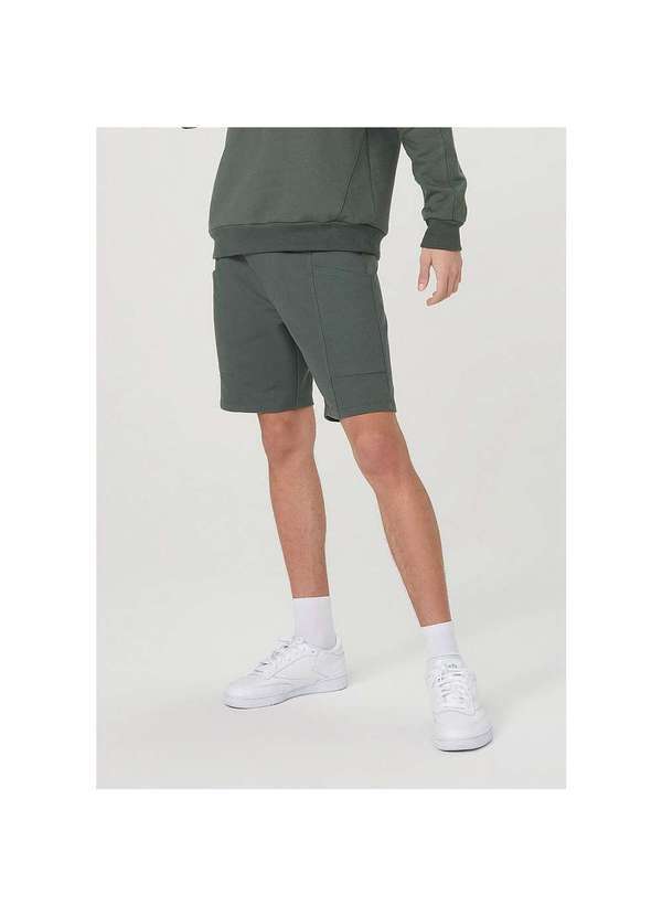 Hering - Bermuda em Moletom Sarjado Masculina Verde