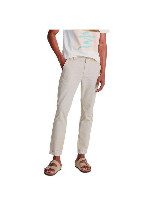 Hering - Calça Alfaiataria Masculina Taper Off-White