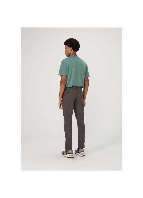 Hering - Calça Básica Masculina Chino com Elastano Verde 3