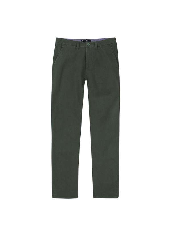 Hering - Calça Básica Masculina Chino com Elastano Verde 4