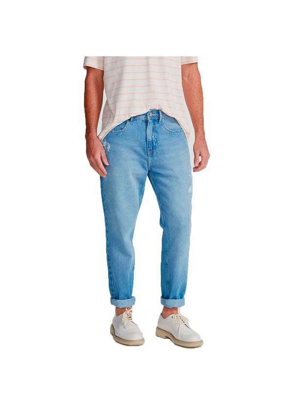 Hering - Calça Jeans Masculina Taper Azul-Claro