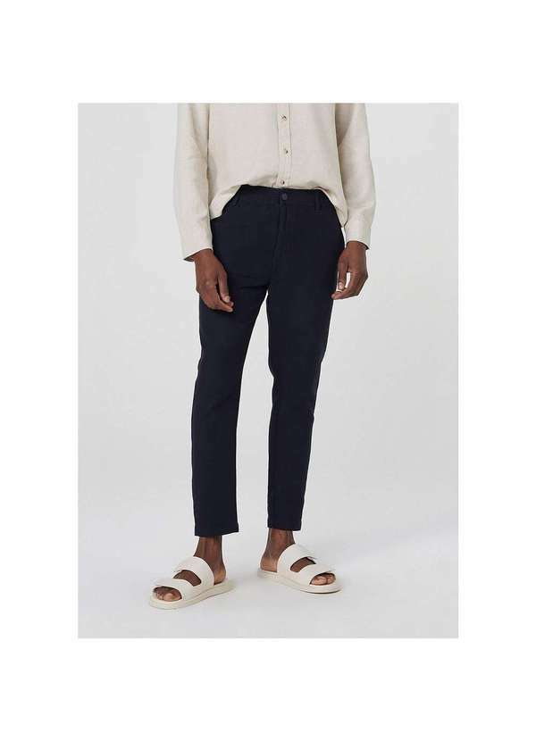 Hering - Calça Masculina Alfaiataria Taper Azul-Marinho