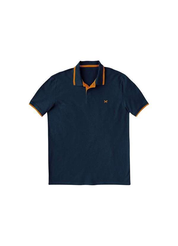 Hering - Camisa Polo Básica Masculina em Malha Piquet com Bordado Azul-Marinho