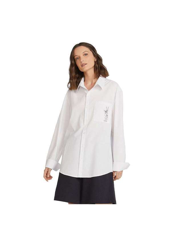Hering - Camisa Unissex Manga Longa Looney Tunes Branco