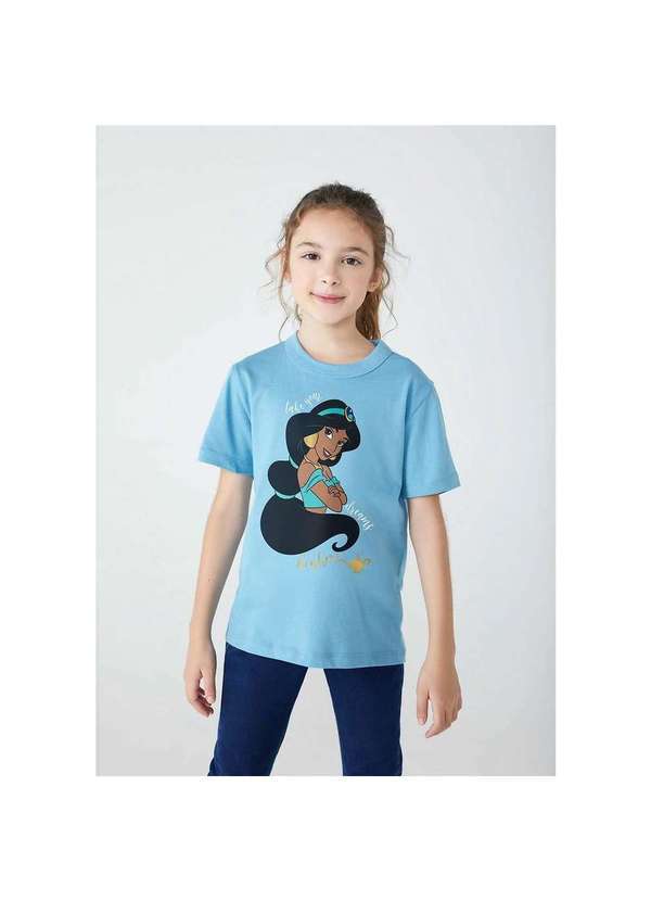 Hering - Camiseta Infantil Menina Princesas Disney Azul-Claro
