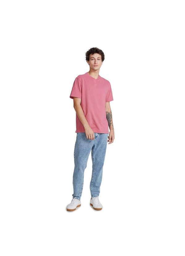 Hering - Camiseta Básica Masculina Super Cotton Rosa-Chiclete