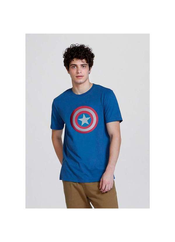 Hering - Camiseta Homem de Ferro Marvel Unissex Azul