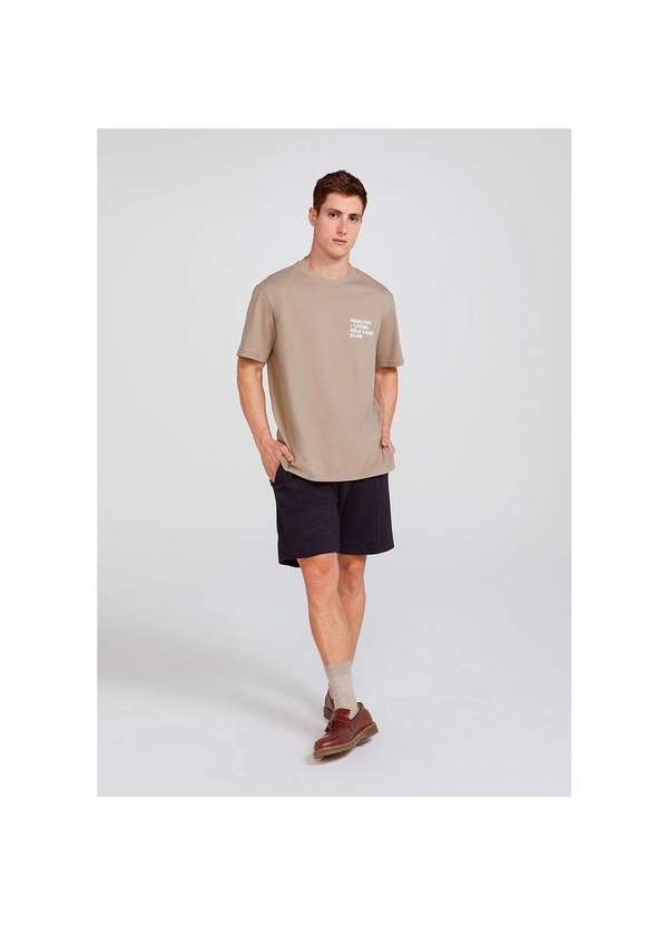 Hering - Camiseta Masculina Manga Curta Super Cotton Bege 2