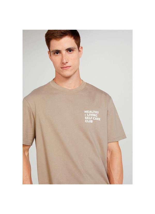 Hering - Camiseta Masculina Manga Curta Super Cotton Bege 4