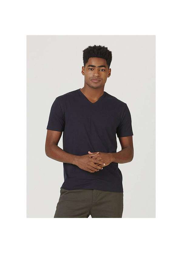 Hering - Camiseta Masculina Manga Curta Super Slim em Algodão com Elastano Preto