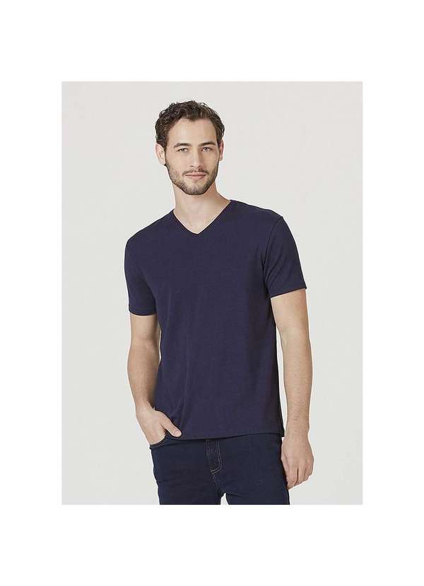 Hering - Camiseta Masculina Super Slim em Algodão Supima Azul-Marinho 1