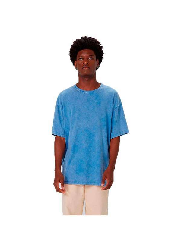 Hering - Camiseta Oversized Comfort Masculina Básicos do Brasil Azul