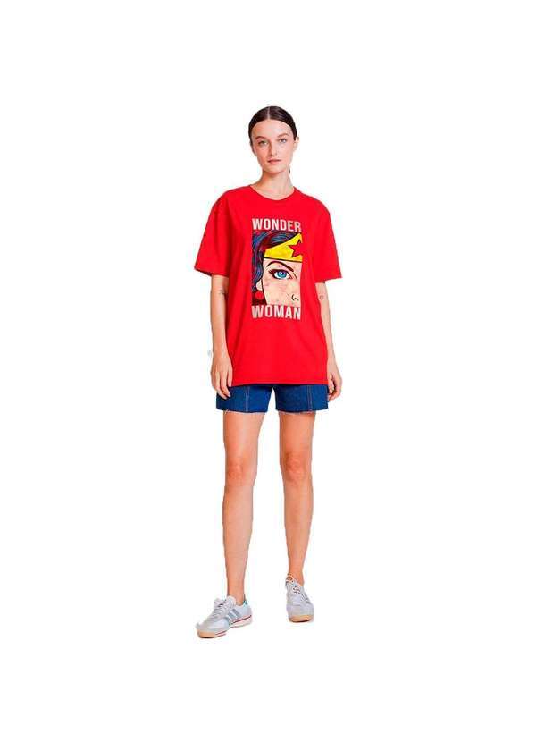 Hering - Camiseta Super Homem Dc Comics Unissex Vermelho