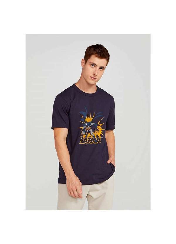 Hering - Camiseta Unissex Batman Dc Comics Azul-Marinho