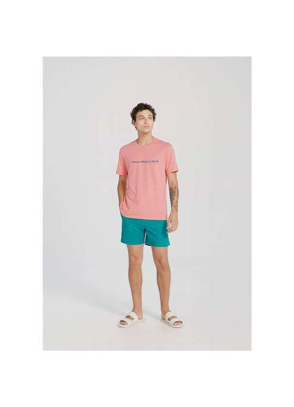 Hering - Camiseta Unissex com Estampa Frase Rosa-Chiclete
