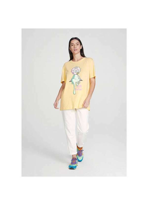 Hering - Camiseta Unissex os Simpsons Estampada Amarelo