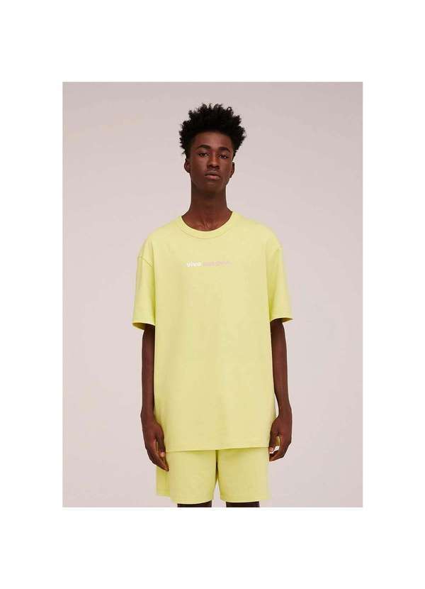 Hering - Camiseta Unissex Oversized Sallve Verde-Limão
