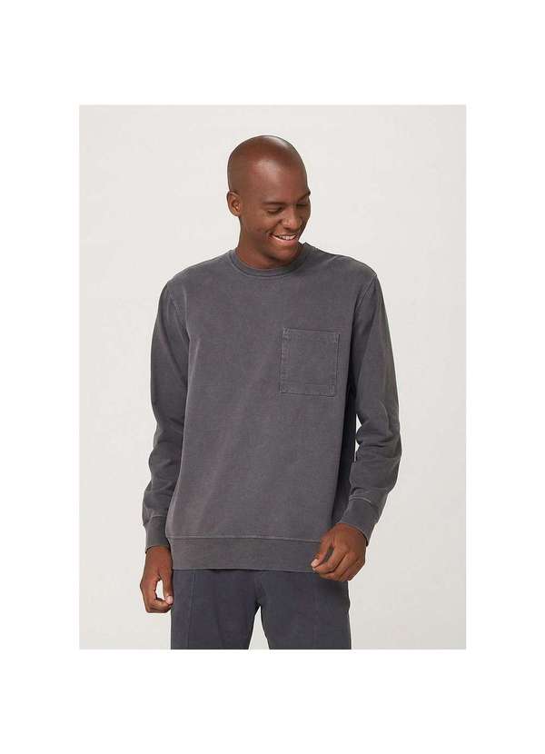 Hering - Blusão Masculino Moletom Comfort Estonado Cinza