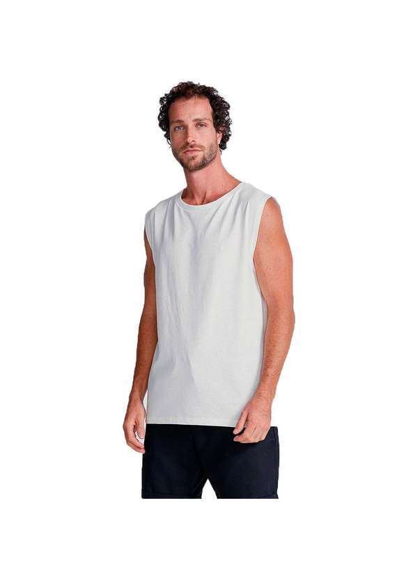 Hering - Regata Masculina em Malha Rústica Off-White