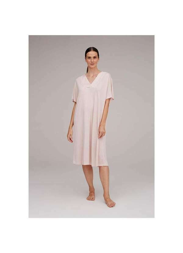Hering - Camisola Feminina Kaftan em Viscose Rosa-Claro