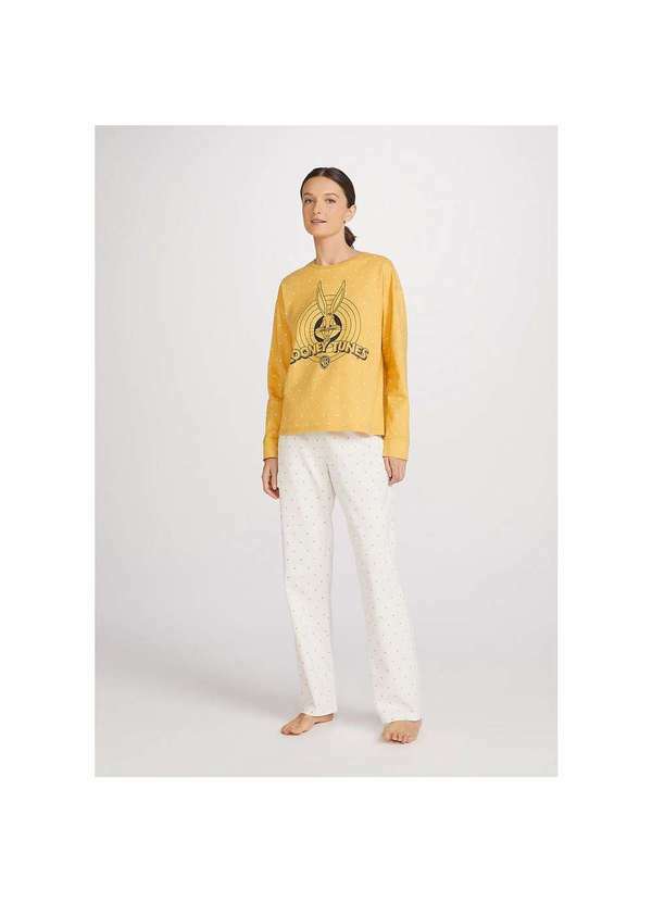 Hering - Pijama Feminino Longo Looney Tunes Pernalonga