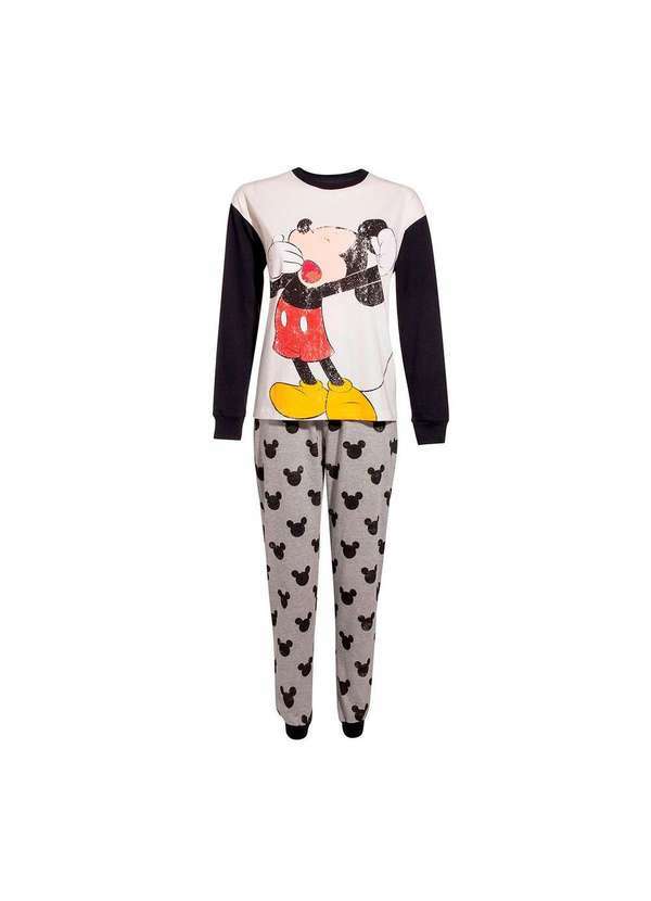 Hering - Pijama Longo Feminino com Estampa Disney Mãe Off-White