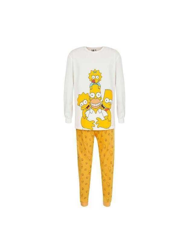 Hering - Pijama Manga Longa Masculino os Simpsons Amarelo