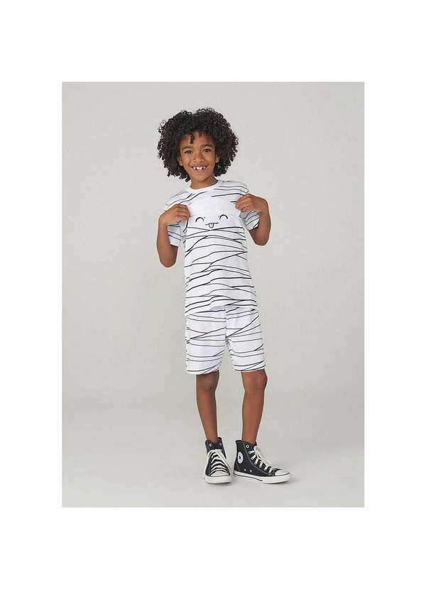 Hering - Pijama Infantil Menino Interativo Halloween Branco